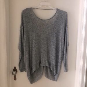 Gray open back sweater